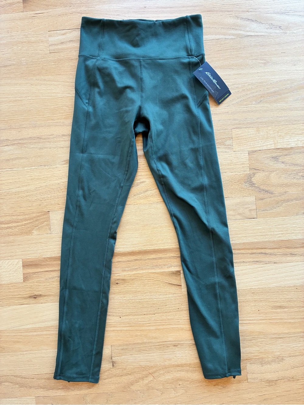 Eddie Bauer Reflect Leggings Women’s S Olive Green NWT High Rise Ankle Zip
